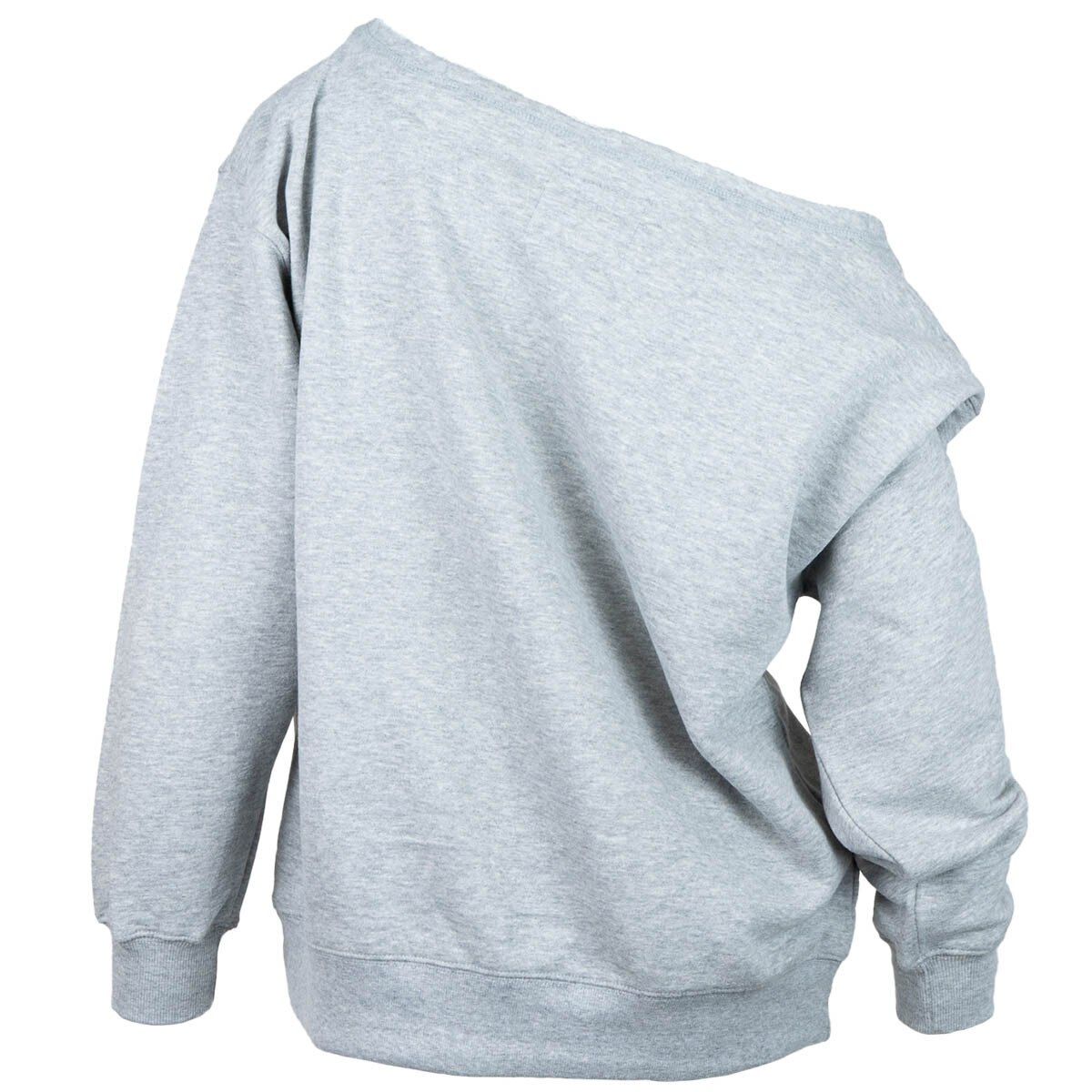Women's utah state aggies 1888 off the shoulder gray crew sweatshirt